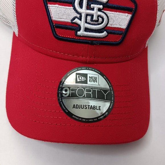 St Louis Cardinals MLB Baseball Cap New Era 9Forty Red Mesh Adjustable Hat NEW - Picture 10 of 10